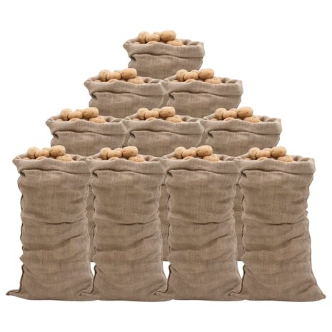 Jutezakken 10 stuks 220 g/m² 65x135 cm 100% jute 1