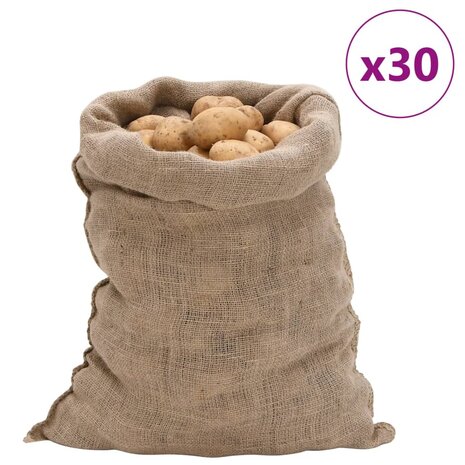 Jutezakken 30 stuks 220 g/m² 60x105 cm 100% jute 1