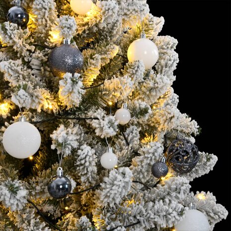 Kunstkerstboom met scharnieren 300 LED&apos;s en kerstballen 300 cm 3