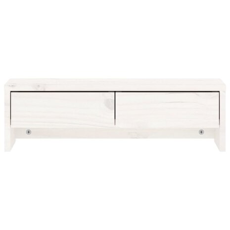 Monitorstandaard 50x27x15 cm massief grenenhout wit 5