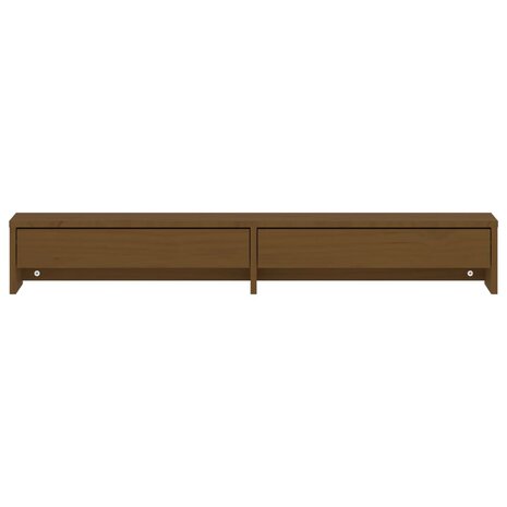 Monitorstandaard 100x27x15 cm massief grenenhout honingbruin 5