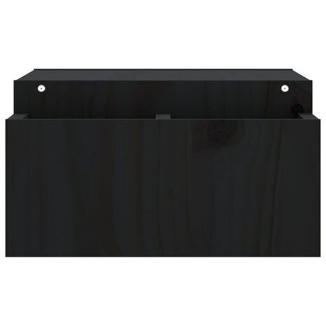 Monitorstandaard 70x27,5x15 cm massief grenenhout zwart 6