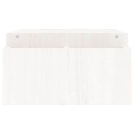 Monitorstandaard 100x27,5x15 cm massief grenenhout wit 6