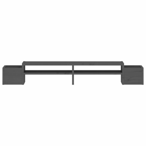 Monitorstandaard 100x27,5x15 cm massief grenenhout grijs 5