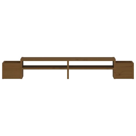 Monitorstandaard 100x27,5x15 cm massief grenenhout honingbruin 5