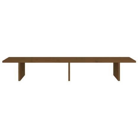 Monitorstandaard 100x27x15 cm massief grenenhout honingbruin 5