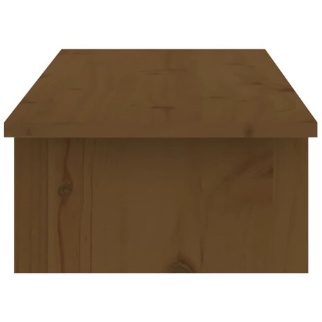 Monitorstandaard 100x27x15 cm massief grenenhout honingbruin 6