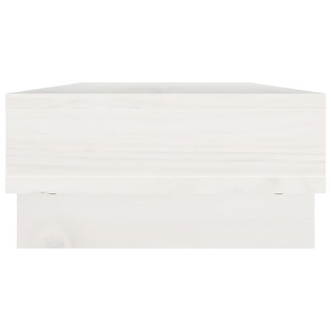 Monitorstandaard 60x27x14 cm massief grenenhout wit 6