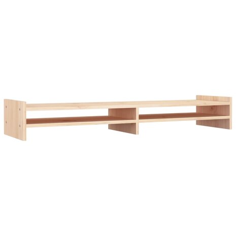 Monitorstandaard 100x27x15 cm massief grenenhout 2