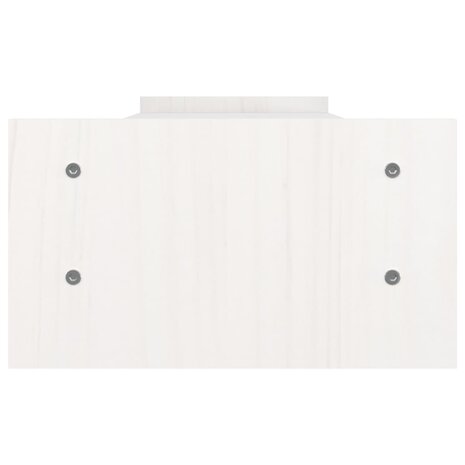 Monitorstandaard 100x27x15 cm massief grenenhout wit 6