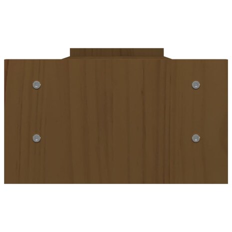 Monitorstandaard 100x27x15 cm massief grenenhout honingbruin 6