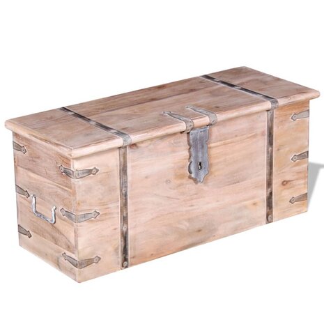 2-delige Opbergkistenset acaciahout 3