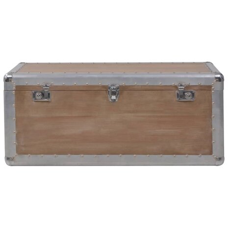 Opbergkist 91x52x40 cm massief vurenhout bruin 6