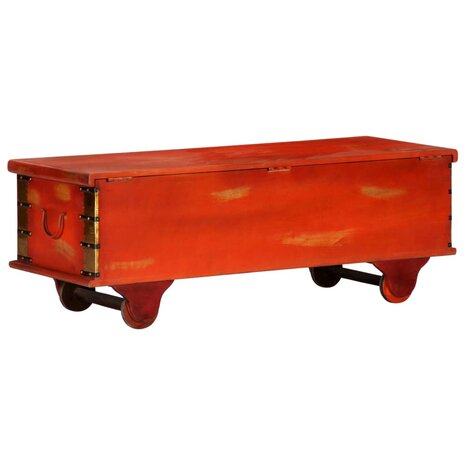 Opbergkist 110x40x40 cm massief acaciahout rood 5