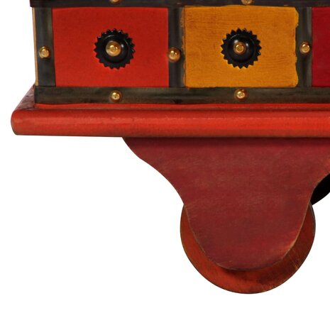 Opbergkist 110x40x40 cm massief acaciahout rood 8