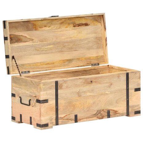 Opbergkist 90x40x40 cm massief mangohout 2