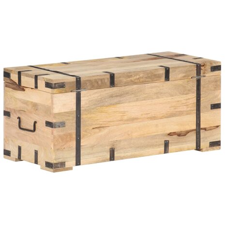 Opbergkist 90x40x40 cm massief mangohout 4
