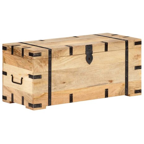 Opbergkist 90x40x40 cm massief mangohout 9
