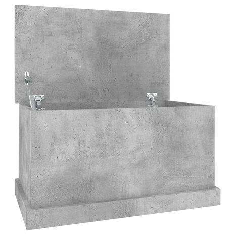 Opbergbox 70x40x38 cm bewerkt hout betongrijs 2