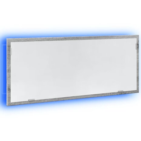 Badkamerspiegel 100x8,5x37 cm bewerkt hout grijs sonoma eiken 3