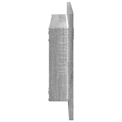 Badkamerspiegel 100x8,5x37 cm bewerkt hout grijs sonoma eiken 7