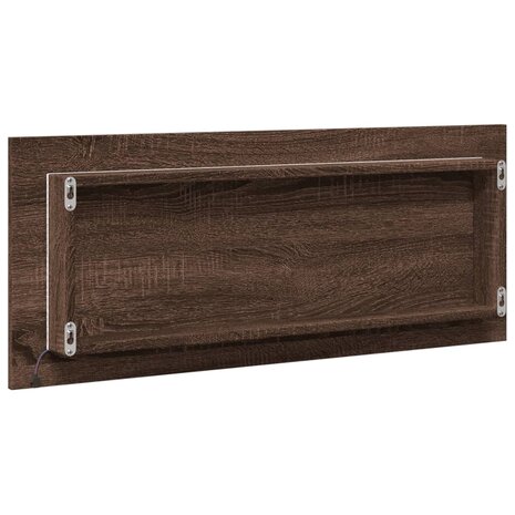 Badkamerspiegel met LED 100x8,5x37 cm bewerkt hout bruin eiken 8