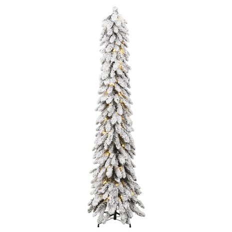 Kunstkerstboom met verlichting en sneeuw 130 LED&apos;s 210 cm 3