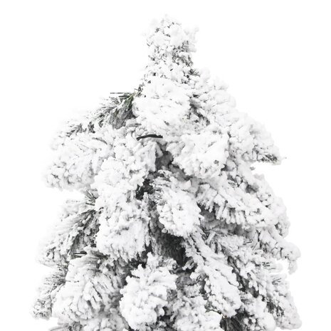 Kunstkerstboom met verlichting en sneeuw 130 LED&apos;s 210 cm 5