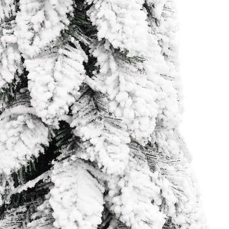 Kunstkerstboom met verlichting en sneeuw 130 LED&apos;s 210 cm 6