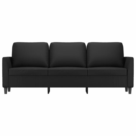 Driezitsbank 180 cm kunstleer zwart 3