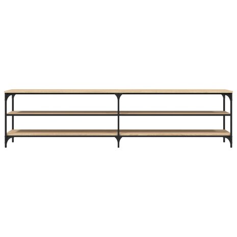 Tv-meubel 200x30x50 cm bewerkt hout metaal sonoma eikenkleurig 5
