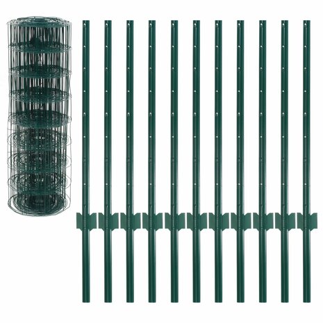 Euro hek 20x0,8 m staal groen 3
