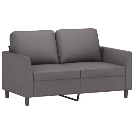 Tweezitsbank 120 cm kunstleer grijs 2