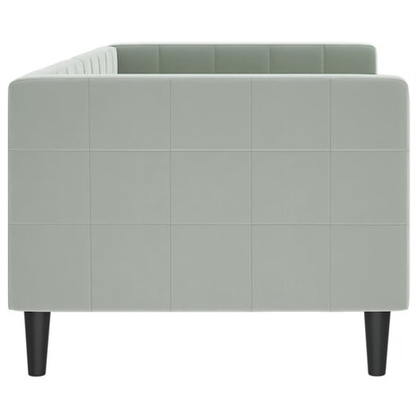 Slaapbank 80x200 cm fluweel lichtgrijs 4