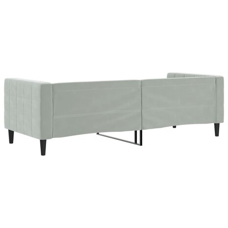 Slaapbank 80x200 cm fluweel lichtgrijs 5