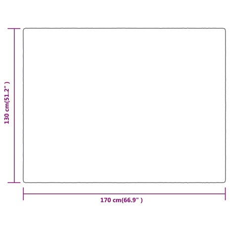 Deken 130x170 cm polyester crèmekleurig 5