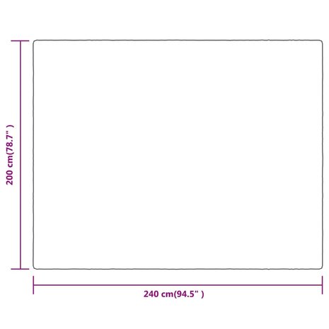 Deken 200x240 cm polyester crèmekleurig 5