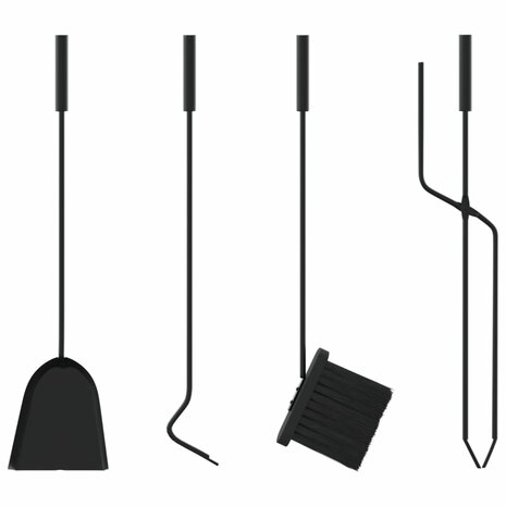 5-delige Haardset 18x56 cm staal 9