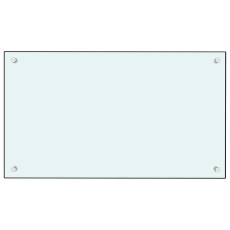 Spatschermen keuken 2 st 70x50 cm gehard glas wit 3