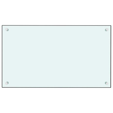 Spatschermen keuken 2 st 70x60 cm gehard glas wit 3