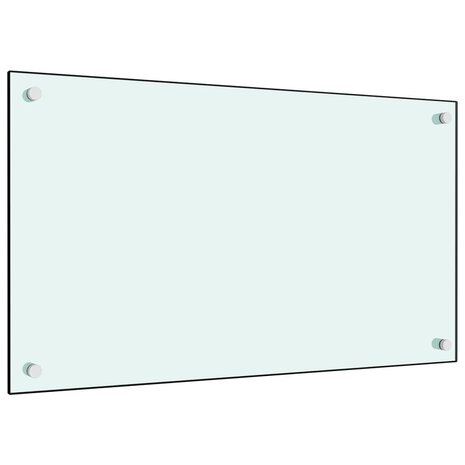 Spatschermen keuken 2 st 70x60 cm gehard glas wit 4
