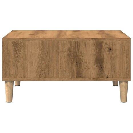 Salontafel 60x60x30 cm bewerkt hout artisanaal eiken 5