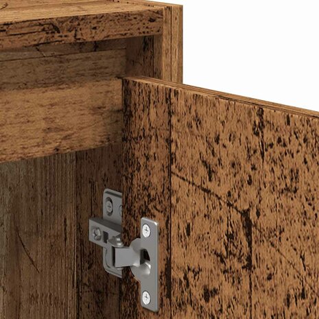 2-delige Badkamermeubelset bewerkt hout oud houtkleurig 8