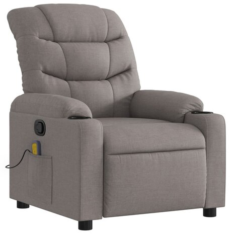 Massagestoel verstelbaar stof taupe 3