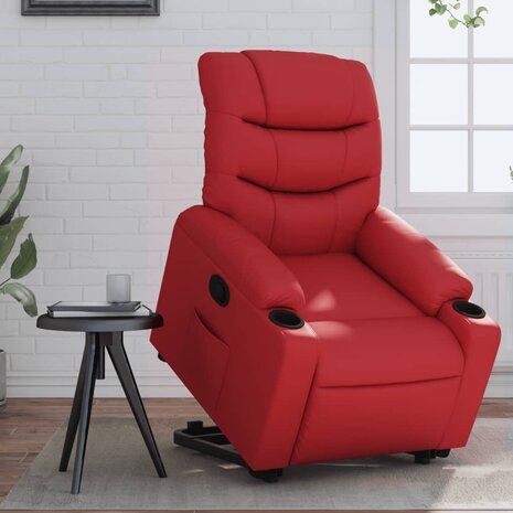 Sta-op-stoel kunstleer rood 1