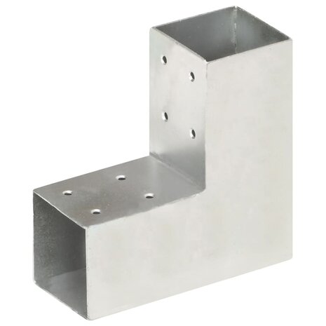 Paalverbindingen 4 st L-vorm 71x71 mm gegalvaniseerd metaal 2