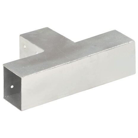 Paalverbindingen 4 st T-vorm 71x71 mm gegalvaniseerd metaal 5