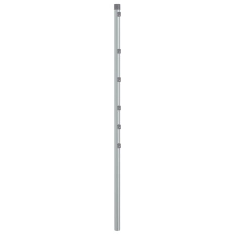  Schuttingpalen 15 st 120 cm gegalvaniseerd staal zilverkleurig 3
