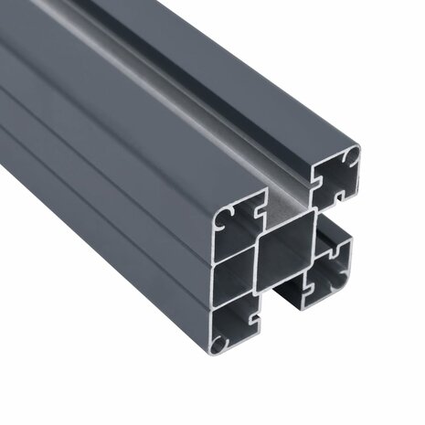 Schuttingpalen 2 st 185 cm aluminium donkergrijs 6