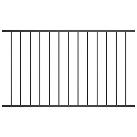 Hekpaneel 1,7x1,25 m gepoedercoat staal zwart 1